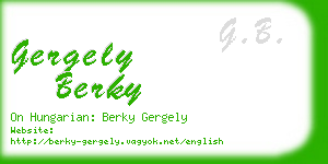 gergely berky business card